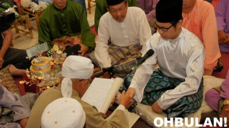 Ally sah bergelar suami selepas dua kali lafaz nikah kepada Nurfarahin Romli. Foto Ohbulan.com