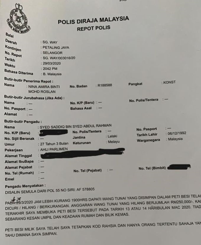 Bayaran Kalau Ic Hilang Tapi Ada Surat Report Dari Pdrm