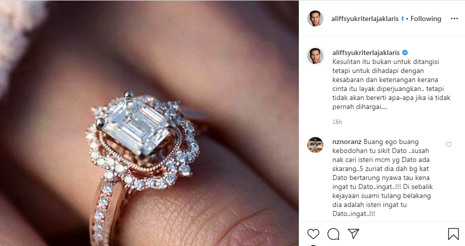 Permohonan Cerai Dah Lulus Netizen Minta Aliff Syukri Hargai Isteri Lima Zuriat Dia Dah Bagi Bertarung Nyawa Untuk Datuk Sensasi Mstar