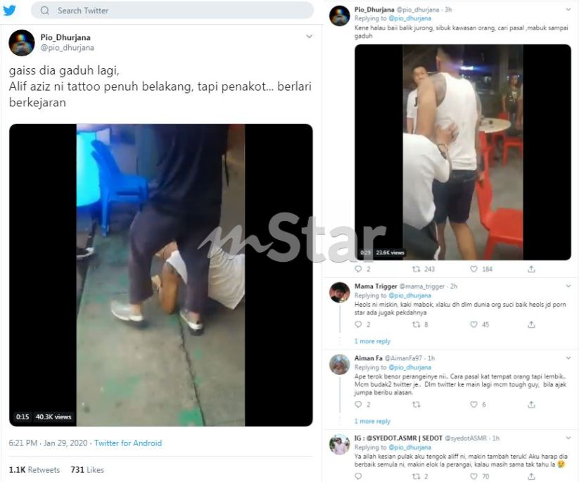 Gaduh Lagi Aliff Aziz Bertatu Kena Belasah Tepi Jalan Sensasi Mstar