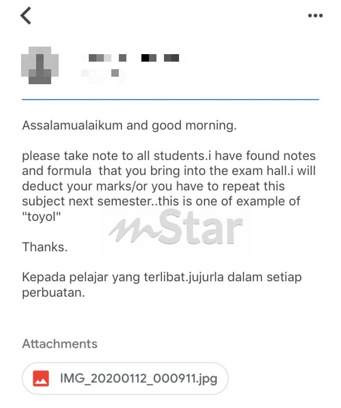 Pelajar Ipta Kantoi Pensyarah Semak Jawapan Terjumpa Toyol Dalam Kertas Exam Potong Markah Tak Adil Untuk Yang Dah Perah Otak Viral Mstar