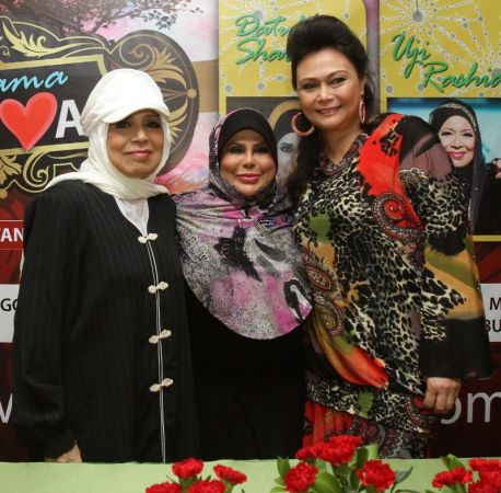 Tiga penyanyi terkenal iaitu (dari kir) Uji Rashid, Sharifah Aini dan Khatijah Ibrahim akan menjayakan persembahan Malam Amal Bersama Tiga Diva untuk mengumpul dana untuk Persatuan Ibu Tunggal Selangor pada 12 Jun ini. 