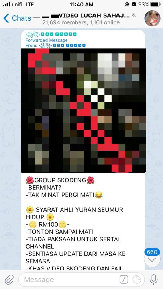 Telegram melayu viral