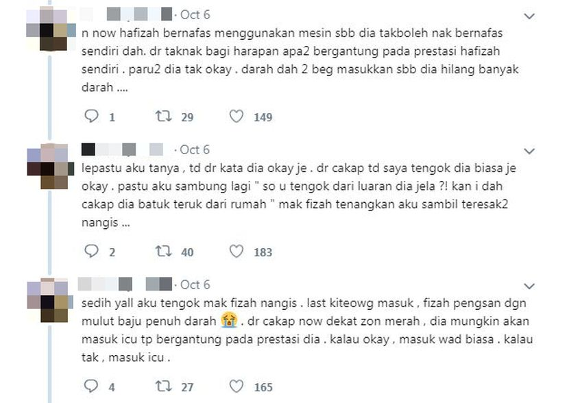 Rakan kesal pesakit kritikal muntah darah, doktor suruh 