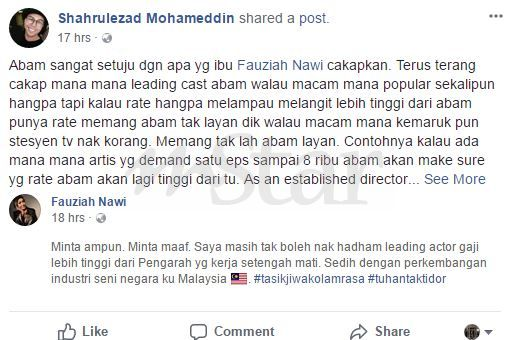 Shahrulezad Tak Layan Artis Minta Bayaran Tinggi Langit Hiburan Mstar