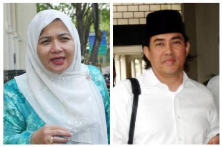 Shahnaz A. Majid dan bekas suaminya Mahmud Abu Bekir.