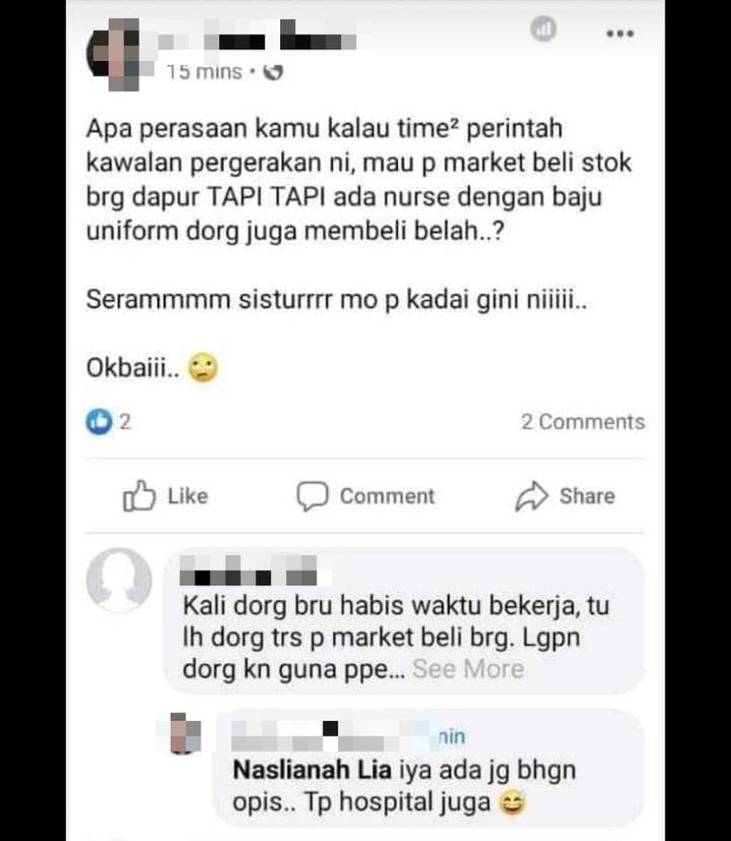 Nurse Kongsi Kisah Sedih Dipandang Jijik Di Stesen Minyak Dianggap Bawa Kuman Jika Ke Tempat Awam Aiyo Jangan Bawa Kotor Kotor Viral Mstar