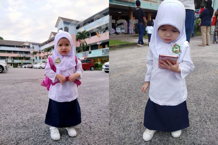 Ramai tak percaya si comel tudung singkat masuk darjah 1 ...