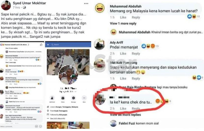 Ni Ke Orang Tua Mulut Celupar Tu Netizen Puji Abam Bocey Cari Sampai Dapat Individu Pertikai Dna Anak Hiburan Mstar