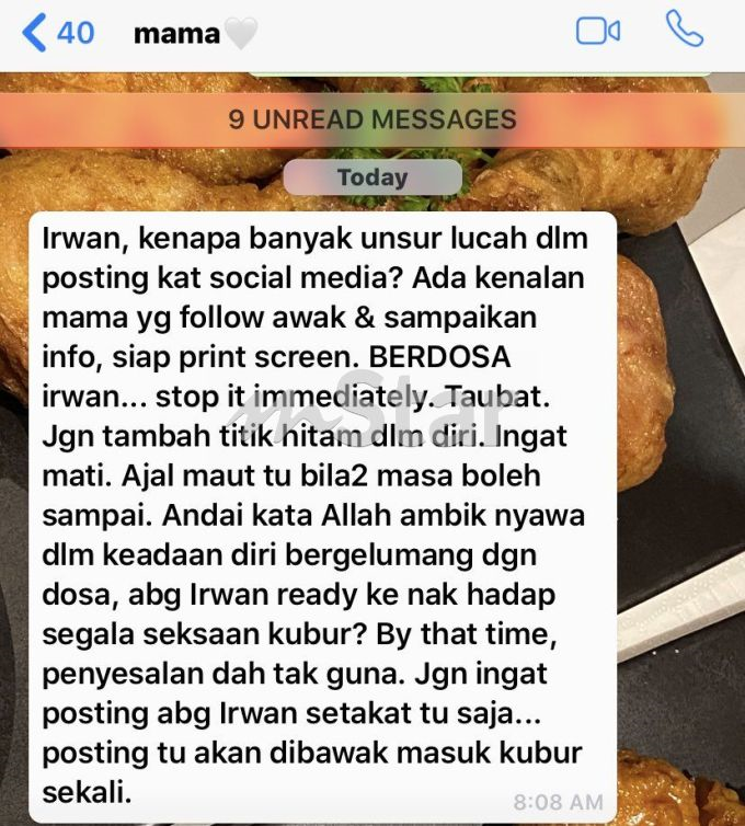 Nia irwan telegram