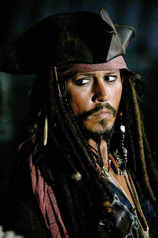 Johnny Deep dalam filem The Pirate of Carribean