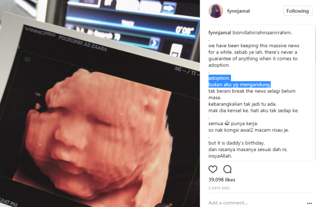 Fynn Jamal Kongsi Imej Bayi Kedua Hiburan Mstar