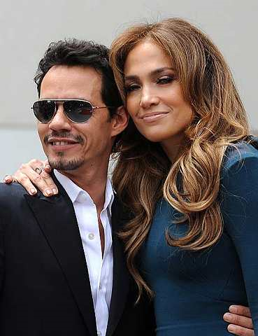 Marc Anthony dan bekas isterinya, penyanyi Jennifer Lopez.