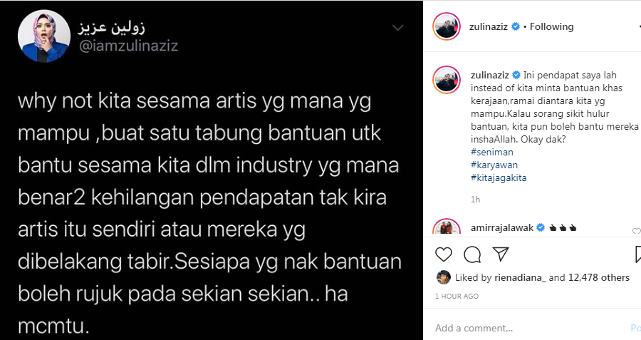 Kita Pun Boleh Bantu Mereka Zulin Aziz Ambil Jalan Tengah Seru Artis Berkemampuan Hulur Sumbangan Hiburan Mstar