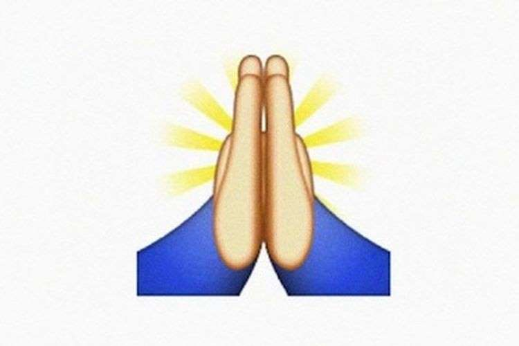 Maksud emoji 2 tapak tangan... berdoa, terima kasih atau 'high-five