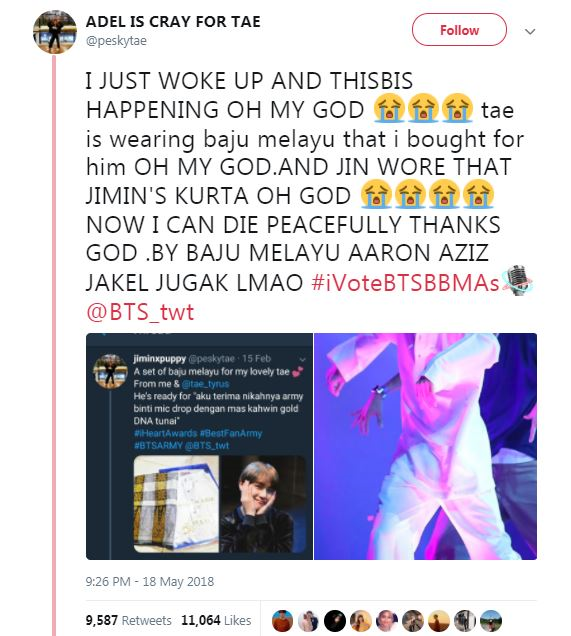 Artis Kpop Bts Pakai Baju Melayu Kiriman Peminat Malaysia Semasa Mstar