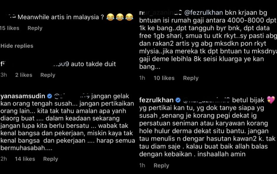 Jangan Gelakkan Orang Tengah Susah Wabak Tak Kenal Miskin Atau Kaya Dan Pekerjaan Lagi Artis Tegur Netizen Tak Sensitif Hiburan Mstar