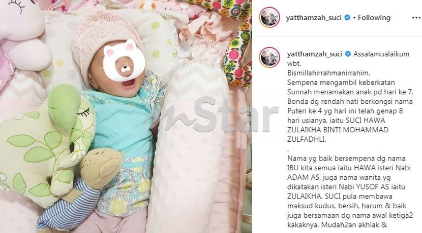 Yatt Hamzah ikut sunnah namakan anak selepas 7 hari lahir ...