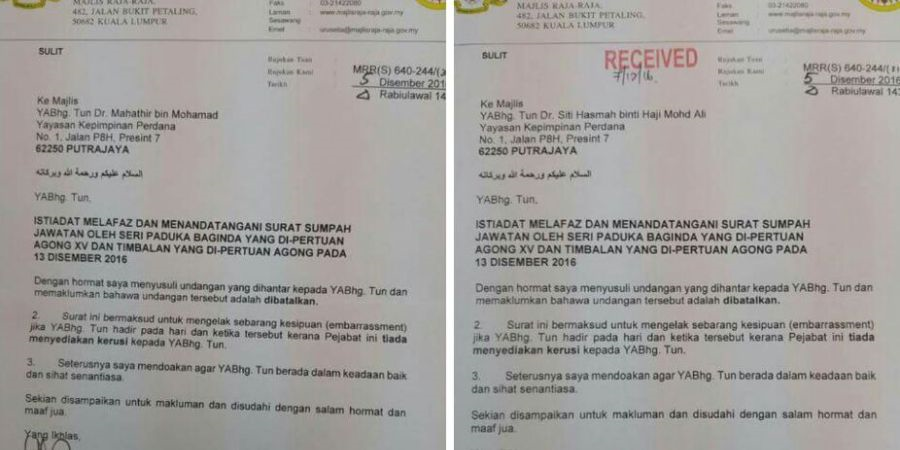 Contoh Surat Rasmi Ke Istana Agong