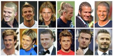 Beckham turut terkenal dengan pelbagai gaya fesyen rambut.