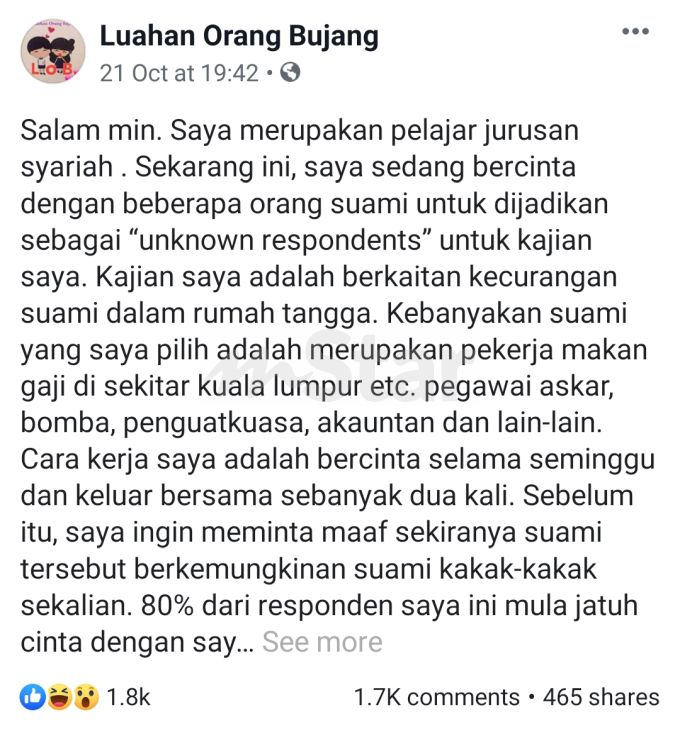 Maaf Saya Dah Mula Sayang Suami Akak Panas Pelajar Syariah Goda Suami Orang Untuk Kajian Rare Akhirnya Jatuh Cinta Dengan Pekerja Kerajaan Viral Mstar