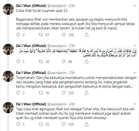 Anak Berhak Merajuk Tapi Ke Mana Akhirnya Putus Silaturahim Tanyalah Hati Masing Masing Kata Da I Wan Ad Din Mstar