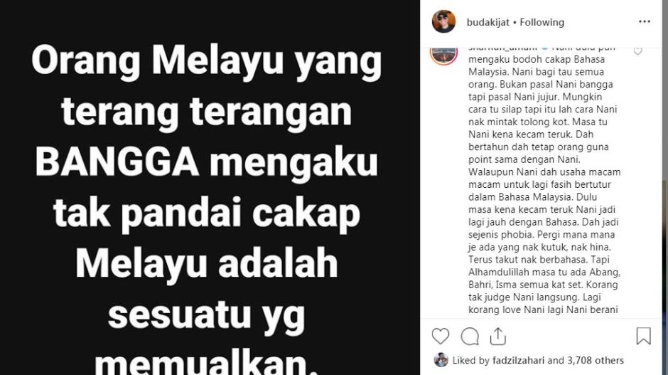 Dulu Saya Pun Mengaku Bodoh Cakap Bahasa Melayu Sharifah Amani Akui Fobia Selepas Dikecam Tak Pandai Bahasa Kebangsaan Hiburan Mstar