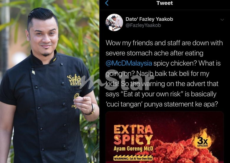 Penangan Ayam Ekstra Pedas Chef Fazley Persoal Iklan Mcd Cuci Tangan Punya Statement Ke Apa Viral Mstar