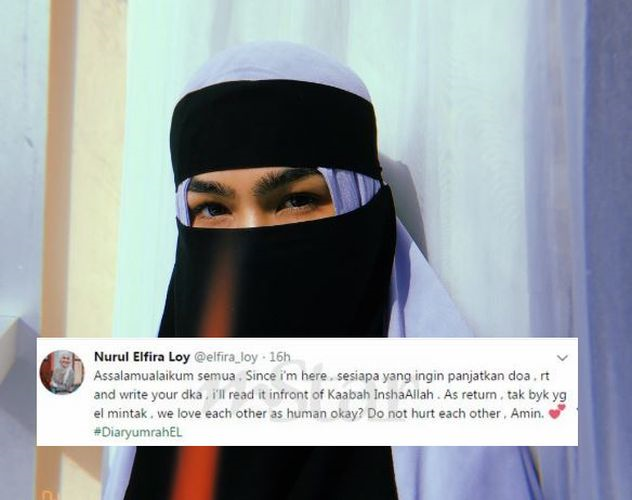 Anda Kirim Doa Elfira Baca Depan Kaabah Hiburan Mstar