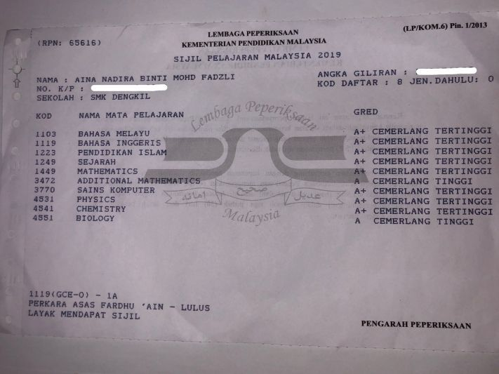 Tampal Result Orang Lain Pantang Telefon Bimbit Gadis Dedah Rahsia Dapat Straight A Dari Upsr Sampai Spm Bukanlah Selalu Berkepit Dengan Buku Viral Mstar