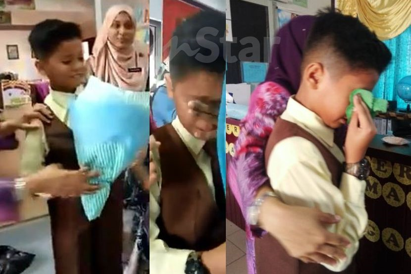 Ramai Teka Pemberian Girlfriend Murid Teruja Dapat Kejutan Hadiah Dalam Kelas Akhirnya Buat Drama Air Mata Jambangan Coklat Cover Muka Viral Mstar