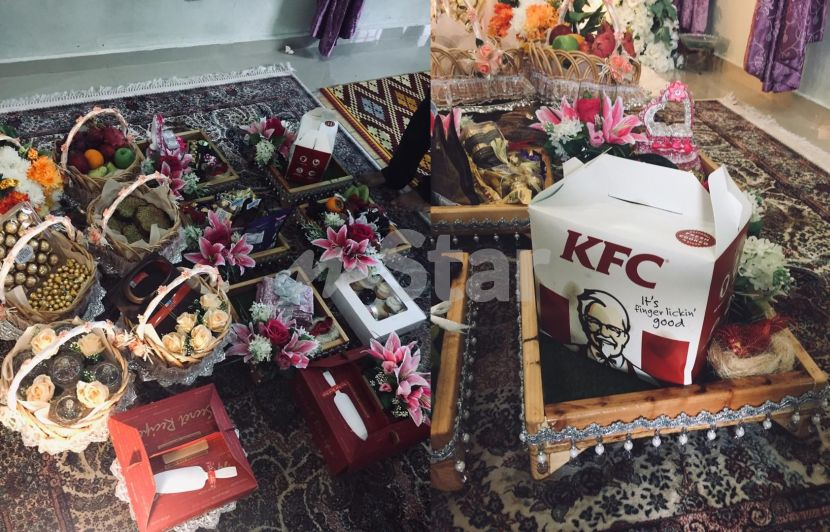 Hantu Ayam Dapat Kfc Sebagai Hantaran Baju Bertunang Tak Sempat Tukar Terus Ngap 2 Ketul Paha Viral Mstar