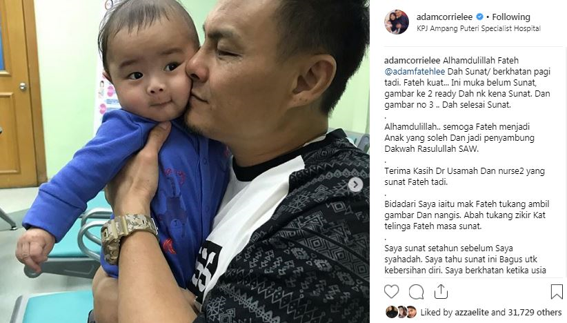 Saya Berkhatan Usia 38 Tahun Anak Sunat Usia Lima Bulan Adam Corrie Hiburan Mstar